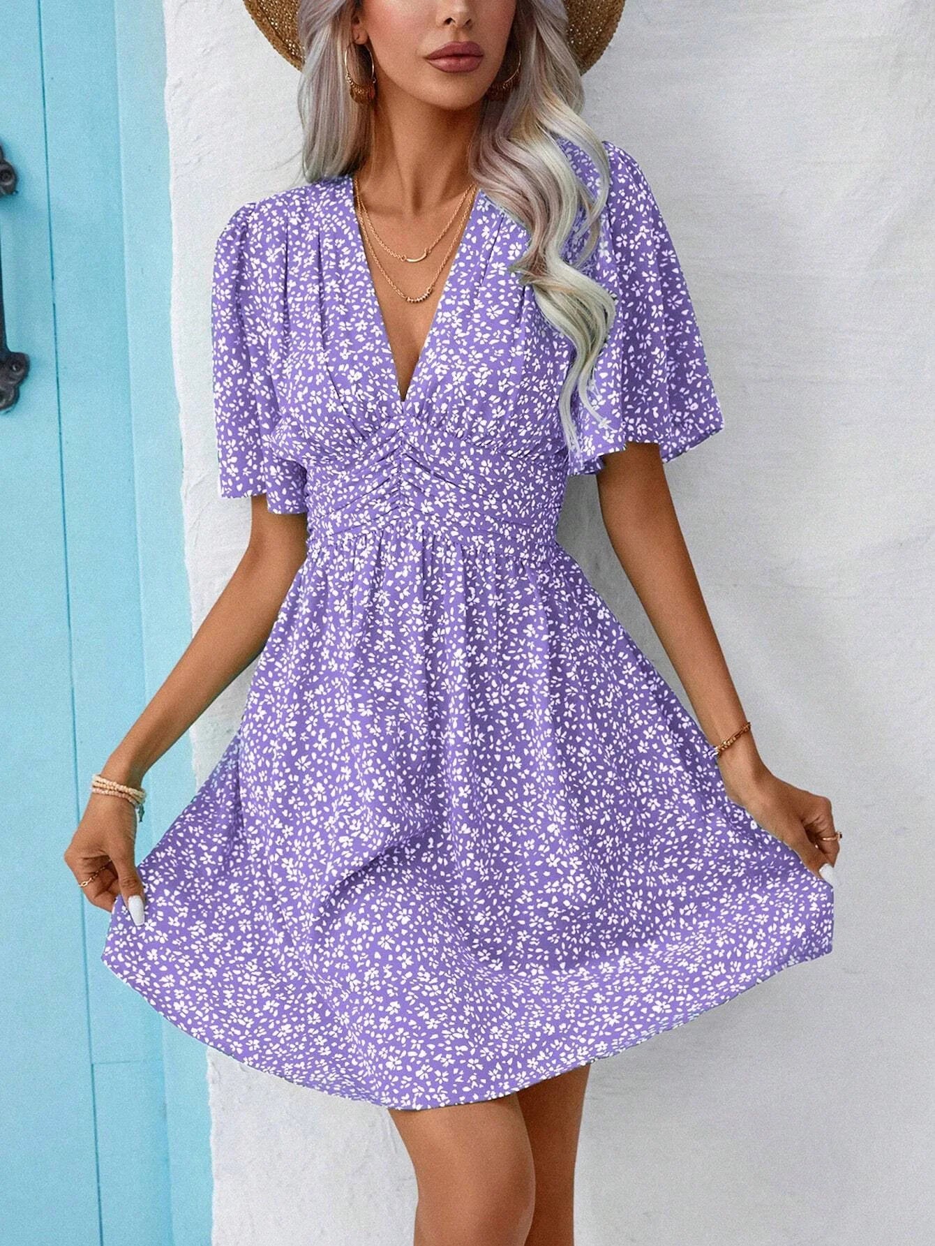 Blakely | Floral Grace Mini Dress - Nora & Ivy Boutique