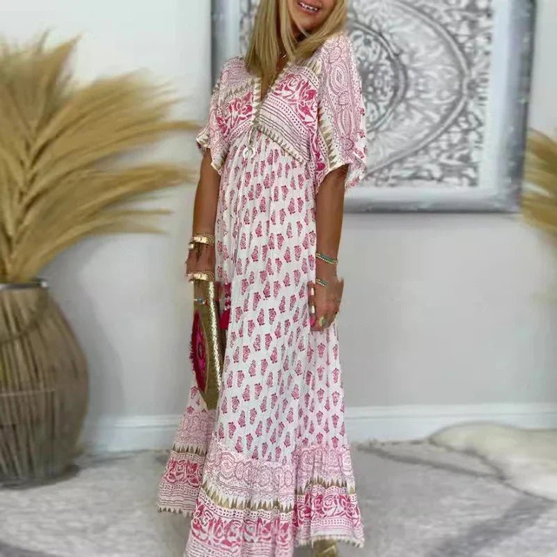 Mariala | Vibrant Bohemian Dress - Nora & Ivy Boutique