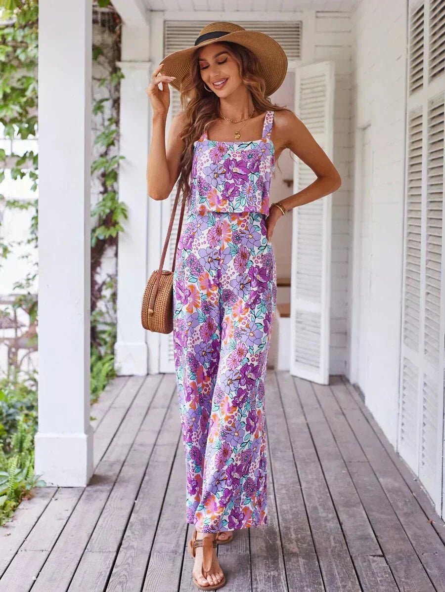 Nympha | Floral Wide - leg Jumpsuit - Nora & Ivy Boutique