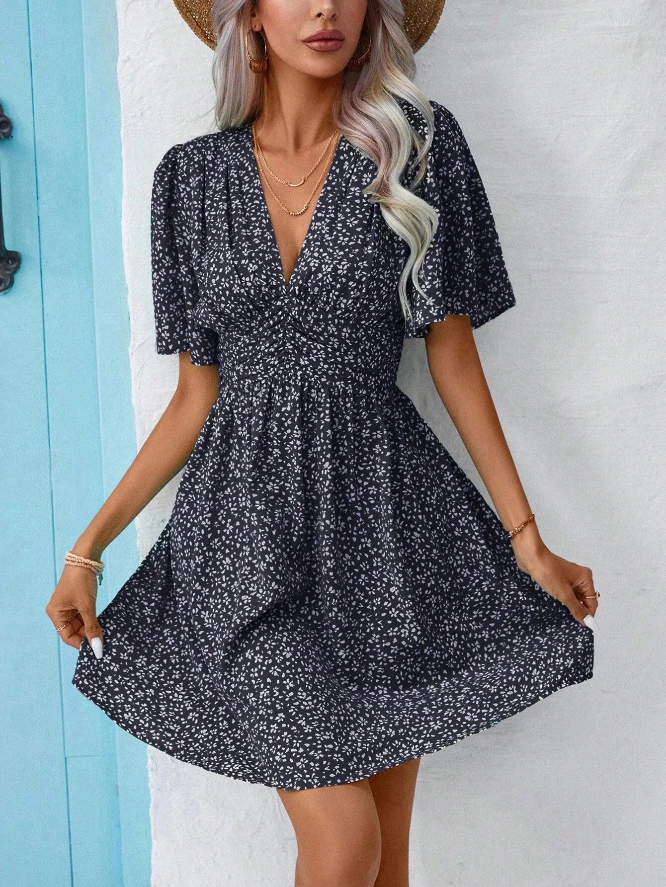 Blakely | Floral Grace Mini Dress - Nora & Ivy Boutique