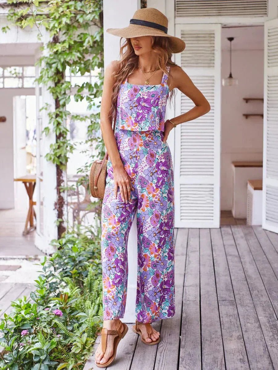 Nympha | Floral Wide - leg Jumpsuit - Nora & Ivy Boutique