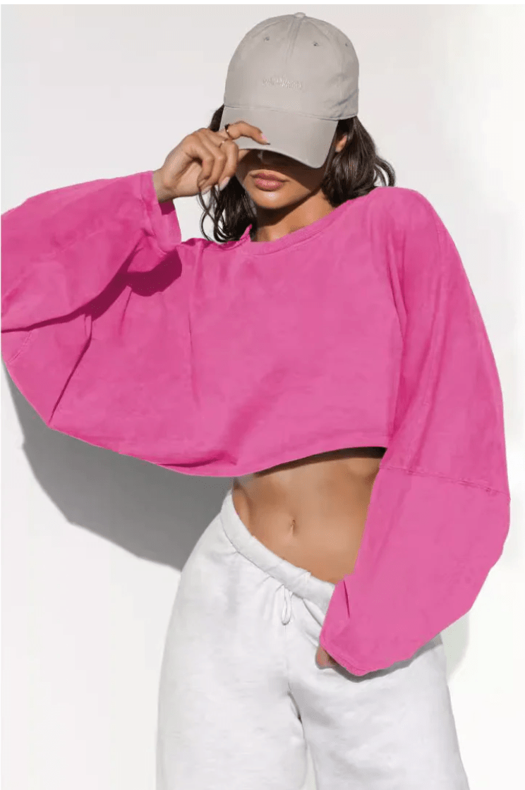 SKYE™ - Casual Cropped Pullover Sweatshirt - Nora & Ivy Boutique