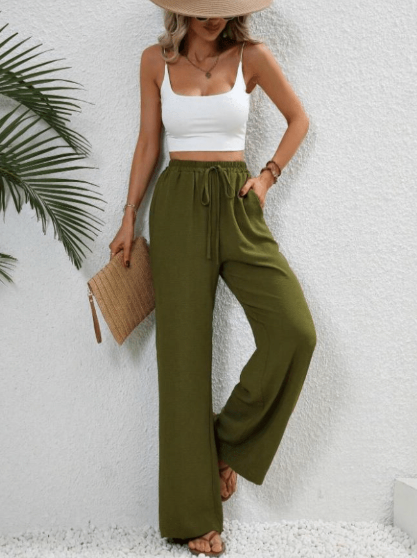 FISHA™ – Classic High Waist Wide Leg Trousers - Nora & Ivy Boutique