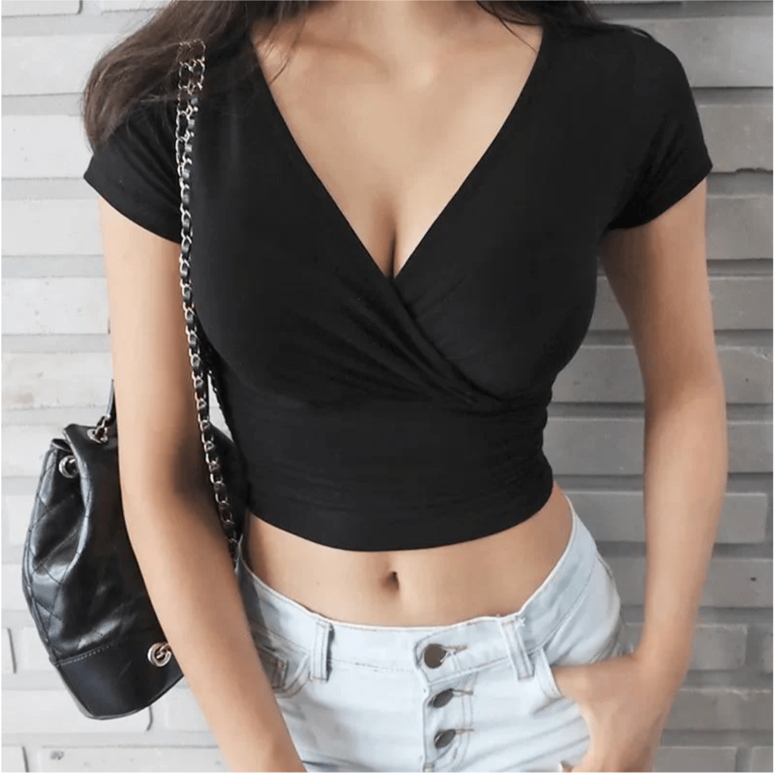 ELAYNE™ – Chic V - Neck Crop Top - Nora & Ivy Boutique