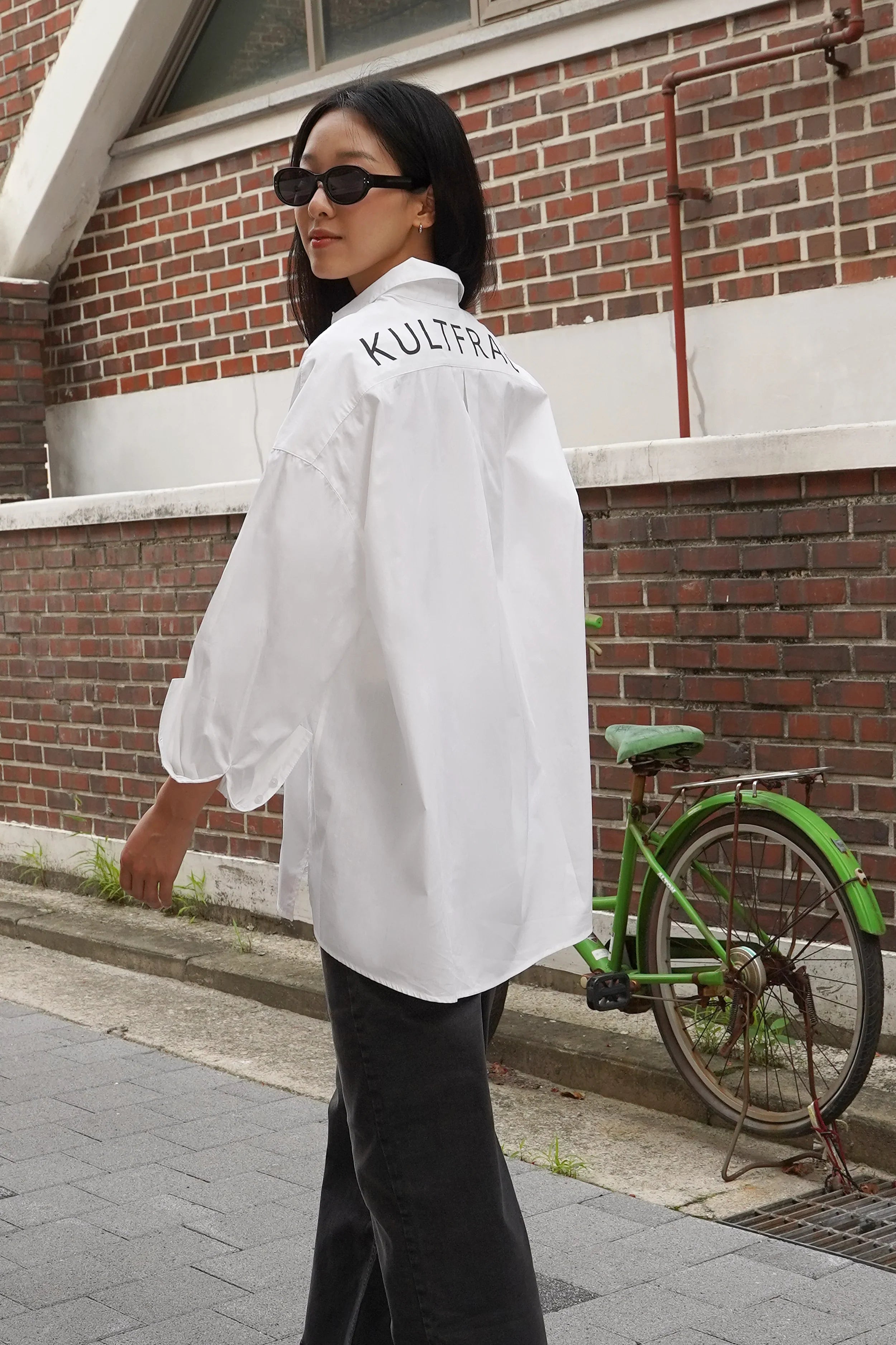 NATI oversize poplin shirt