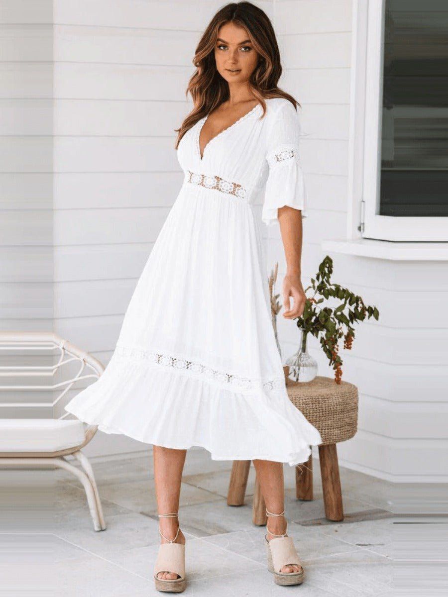 Clea | Effortless White Dress - Nora & Ivy Boutique