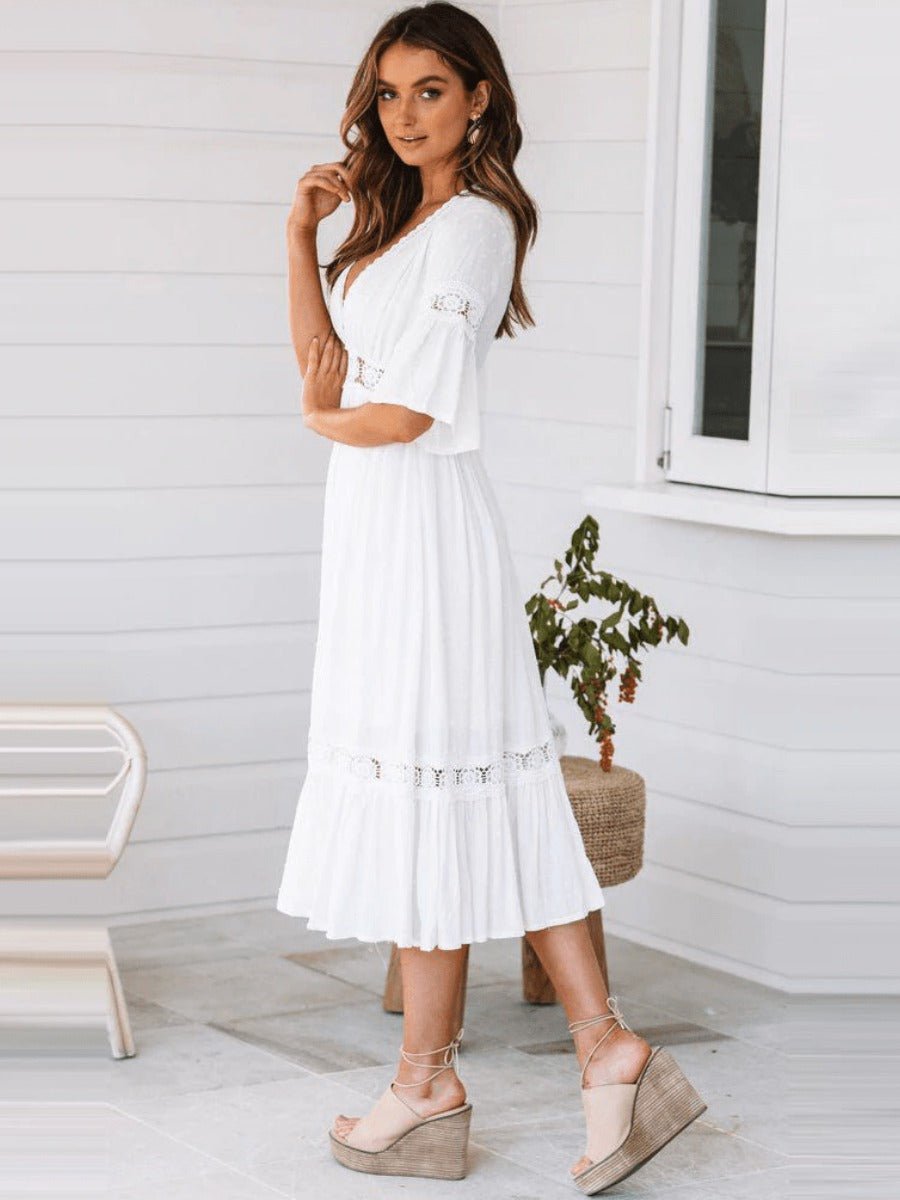Clea | Effortless White Dress - Nora & Ivy Boutique