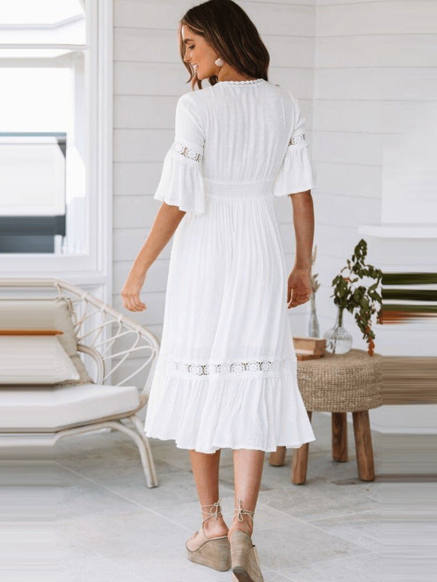 Clea | Effortless White Dress - Nora & Ivy Boutique
