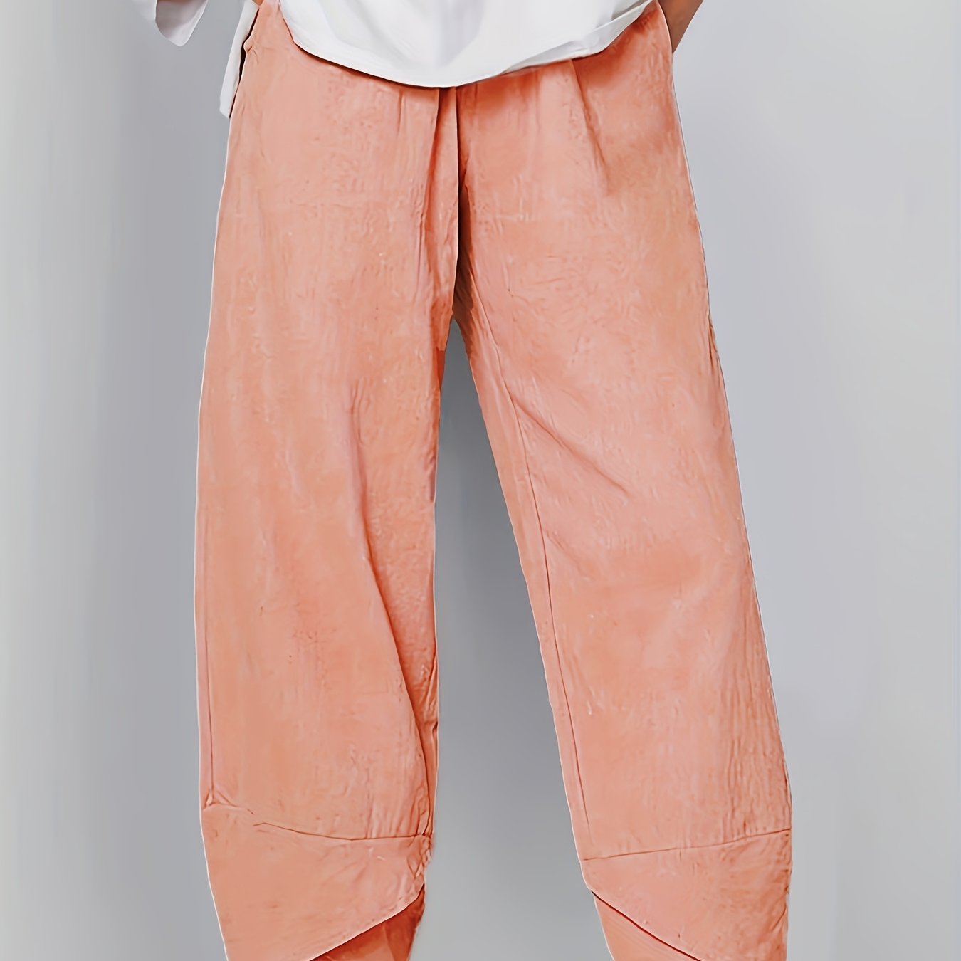 Anna - Asymmetric Hem Cropped Trousers - Nora & Ivy Boutique