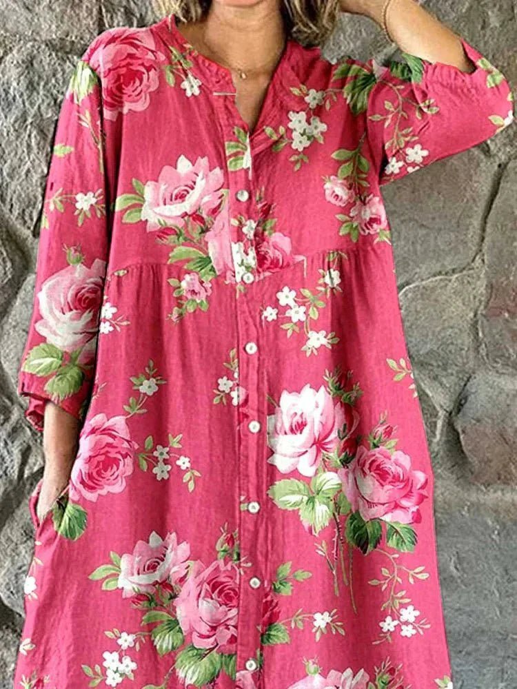 Maddie | Art Floral Dress - Nora & Ivy Boutique