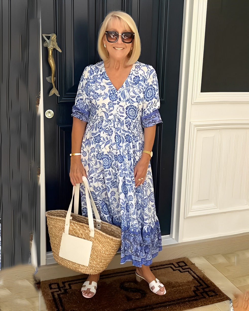 Keisha | Graceful V - Neck Floral - Nora & Ivy Boutique