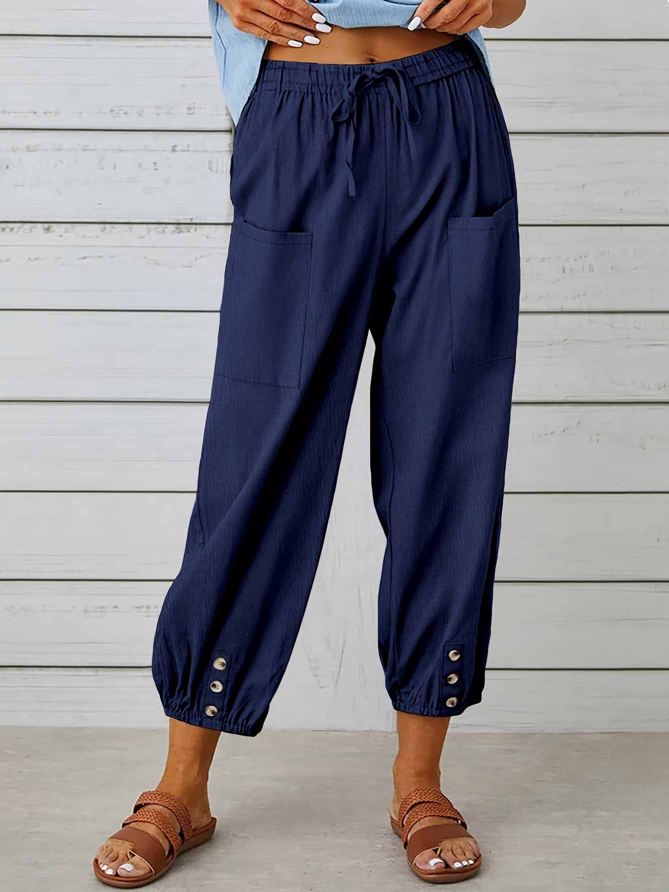 Kate - Wide Leg Capri Pants - Nora & Ivy Boutique