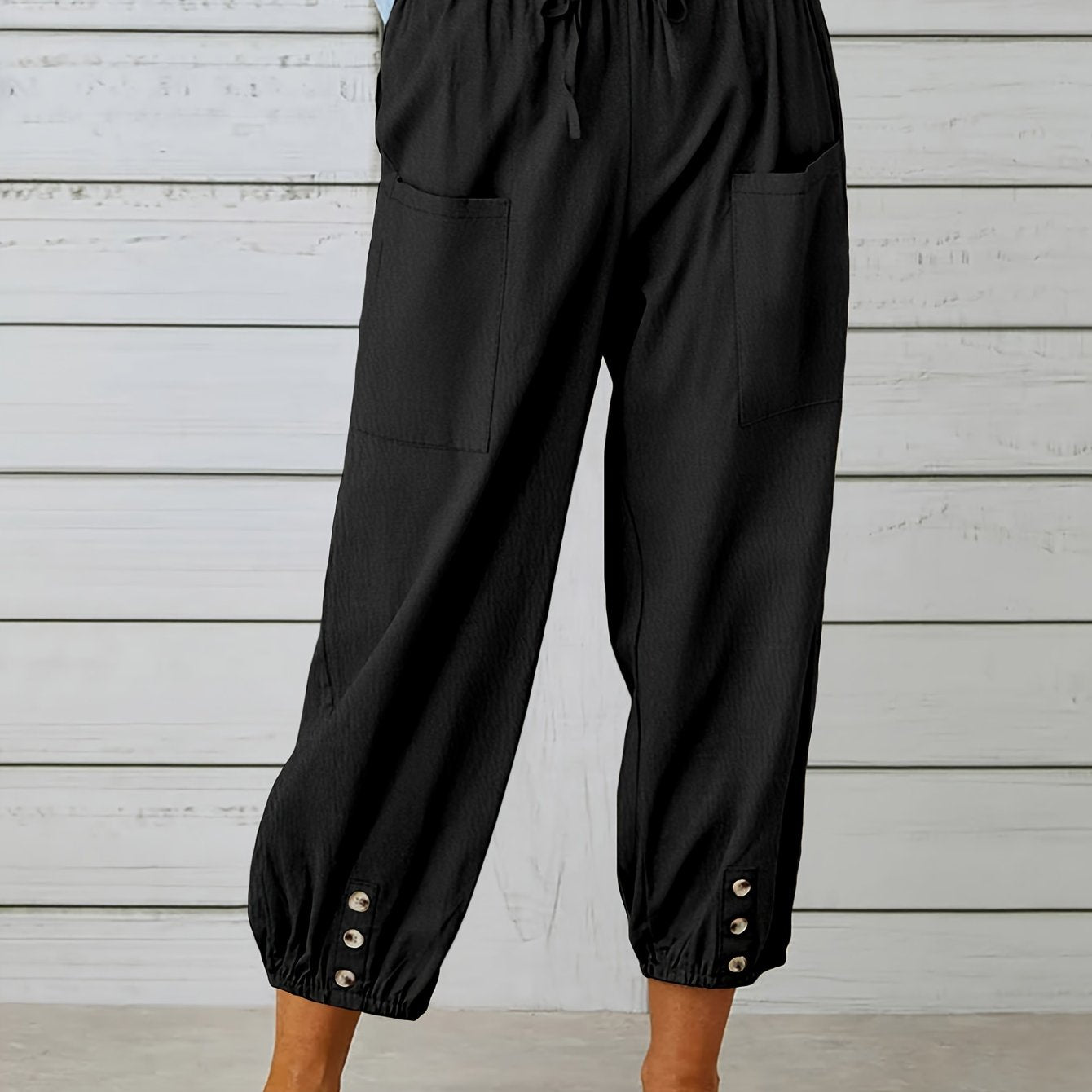 Kate - Wide Leg Capri Pants - Nora & Ivy Boutique
