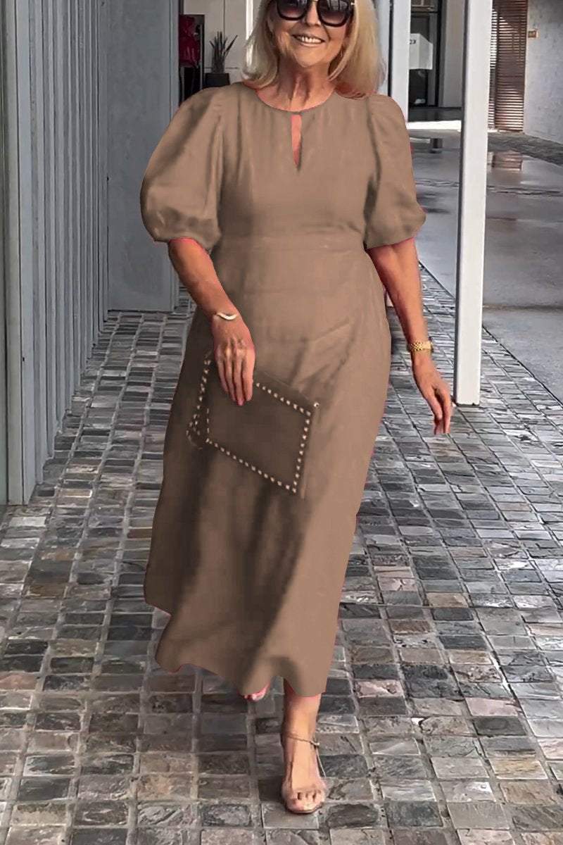 Natalia | Puff Timeless Dress - Nora & Ivy Boutique