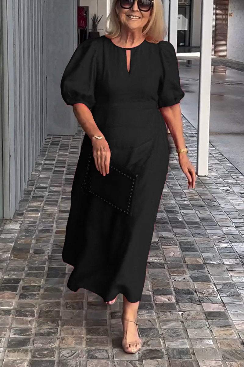 Natalia | Puff Timeless Dress - Nora & Ivy Boutique