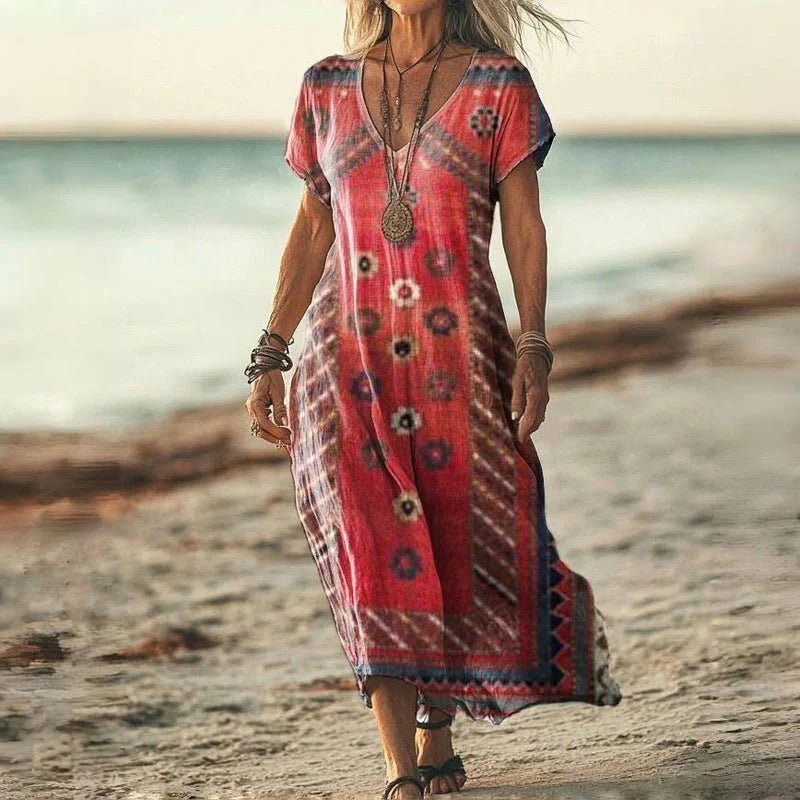 Demitry | Breezy Printed Dress - Nora & Ivy Boutique