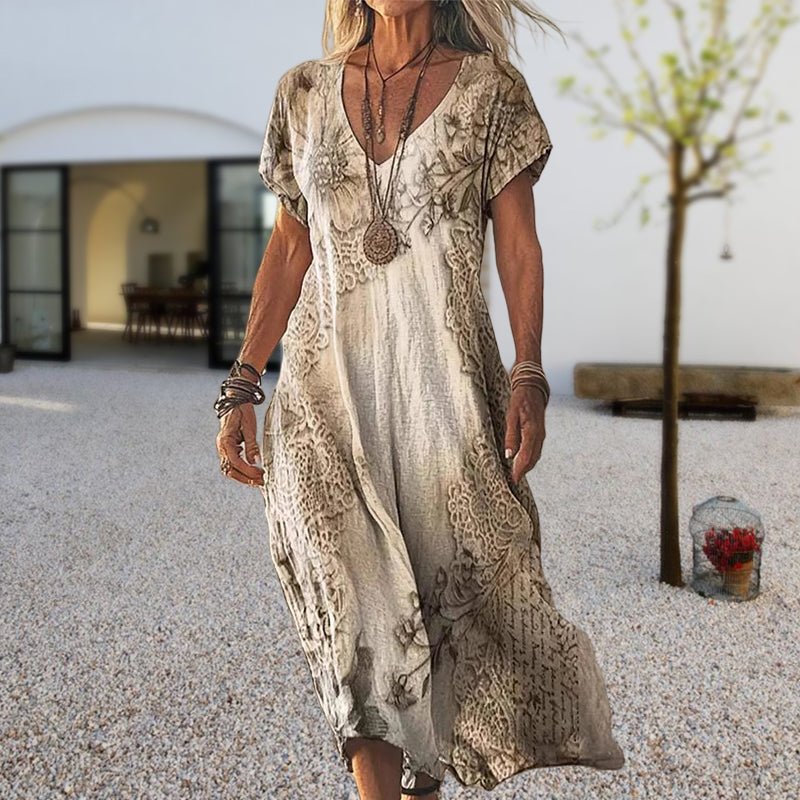 Demitry | Breezy Printed Dress - Nora & Ivy Boutique