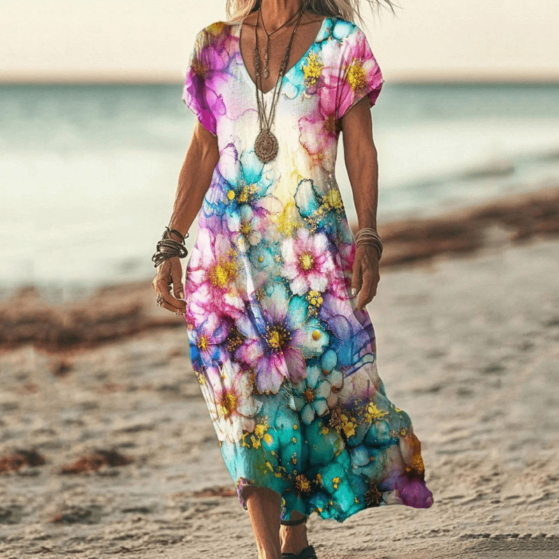Demitry | Breezy Printed Dress - Nora & Ivy Boutique