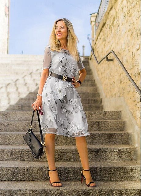 Chandra | Sophisticated Floral Dress - Nora & Ivy Boutique