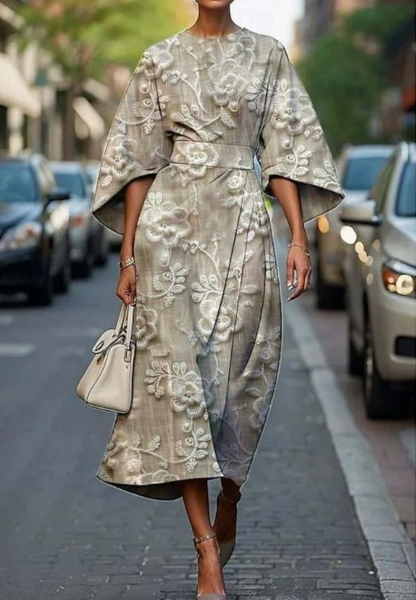 Angelica | Floral Charm Midi Dress - Nora & Ivy Boutique